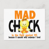 Mad Chick in Fight MS Postkarte (Vorderseite)