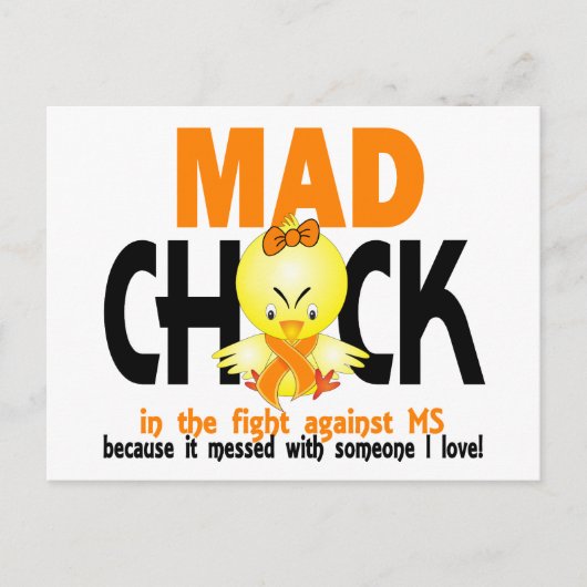 Mad Chick in Fight MS Postkarte (Vorderseite)