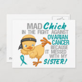 Mad Chick mit Sister 3 Ovarialkarzinom Postkarte (Vorne/Hinten)
