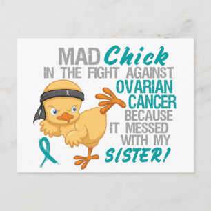 Mad Chick mit Sister 3 Ovarialkarzinom Postkarte