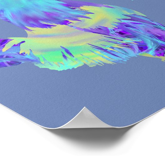 Mad Chicken Lady Funny Rooster Slogan Poster (Ecke)