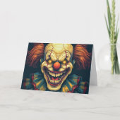 Mad Circus Side Show Karneval Clown Halloween Karte (Vorderseite)