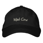 Mad Cow Funny Cap / Hat Bestickte Kappe (Vorderseite)