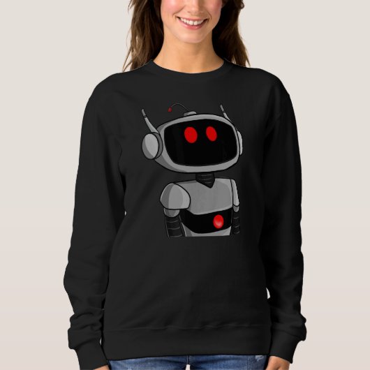 Mad Crazy Robot Nft Artwork Digital Robotics Ai Sweatshirt (Vorderseite)