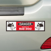 MAD DOG バンパーステッカー001ブラック AUTOAUFKLEBER (Auf Auto)