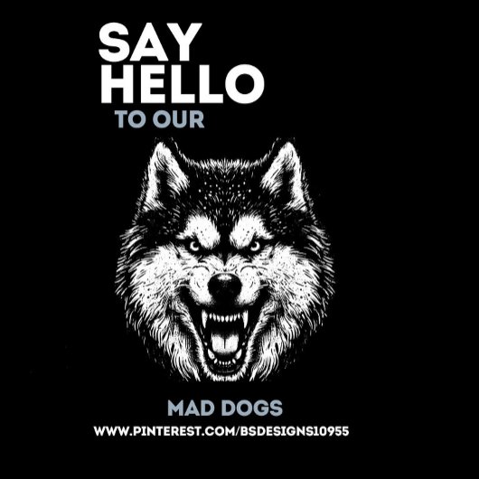 Mad Dog Wolf Golfers Golfball