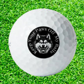 Mad Dog Wolf Golfers Golfball