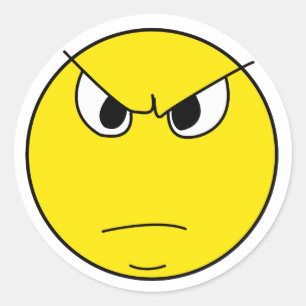 Mad Face Runder Aufkleber