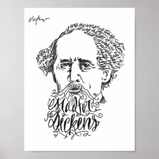 Mad for Dickens - James Victore Print Poster (Vorne)