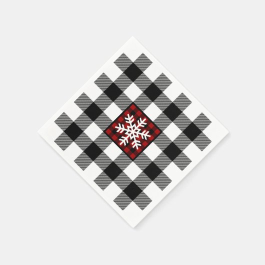 Mad for Kariert, Snowflake Serviette (Ecke)
