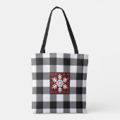 Mad for Kariert Snowflake Tote Bag Tasche (Rückseite)