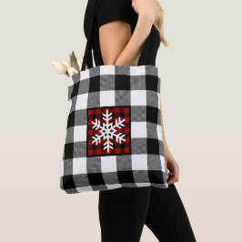 Mad for Kariert Snowflake Tote Bag Tasche