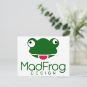 Mad Frog Design Postkarte (Stehend Vorderseite)