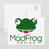 Mad Frog Design Postkarte (Vorne/Hinten)