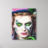 Mad Hatter AI generierte Kunst-Leinwand-Druck Leinwanddruck (Vorderseite)
