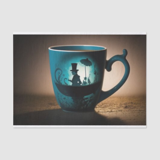 Mad Hatter-Alice im Wunderland Seidenpapier (Vorderseite)