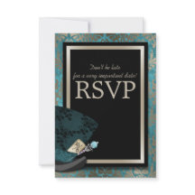 Mad Hatter Alice im Wunderland Wedding RSVP Card