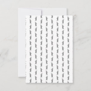 Mad Hatter Alice in Wonderland Art CUSTOM BG COLOR RSVP Karte