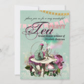 Mad Hatter Alice Vintag Tee Party Brautparty Einladung (Vorderseite)