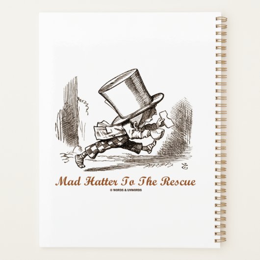 Mad Hatter auf die Rettungswonderland-Sentiment Planer (Rückseite)