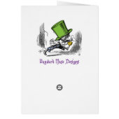 Mad Hatter Blank Grußkarte (Hinten)