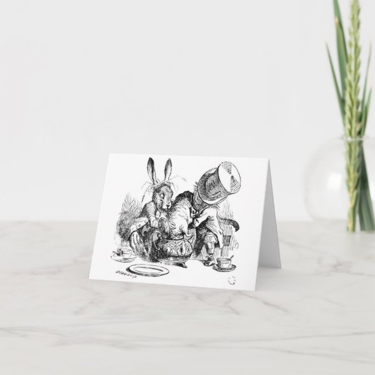 Mad Hatter, Dormouse und März Hare Karte (Vorderseite)