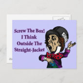 Mad Hatter Funny Motivierend Zitat Postkarte (Vorne/Hinten)