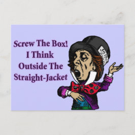 Mad Hatter Funny Motivierend Zitat Postkarte