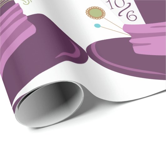 Mad Hatter Geschenkpapier (Rolleneckpunkt)