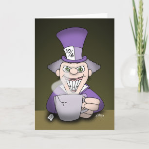 Mad Hatter Grußkarte Karte