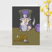 Mad Hatter Grußkarte Karte (Gelbe Blume)