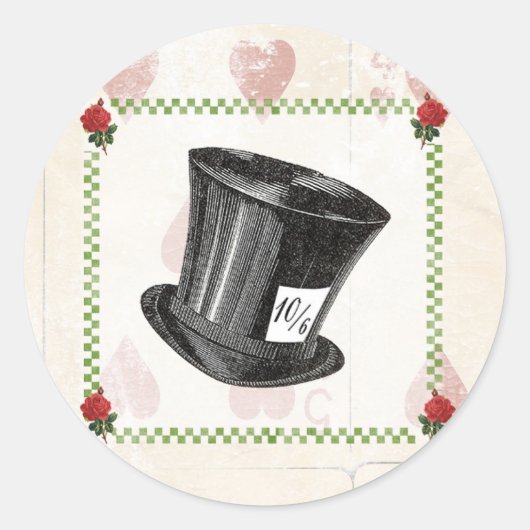 Mad Hatter Hat Sticker (Vorderseite)