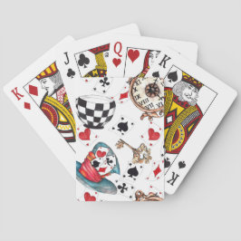 Mad Hatter Hat und Cards Spielkarten
