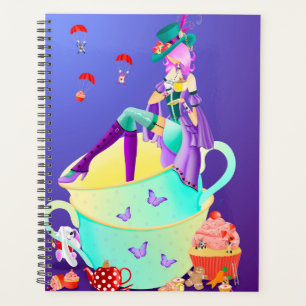 Mad Hatter in der Teetasse Planer