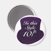 Mad Hatter - Lila Magnet (Vorderseite/Rückseite)