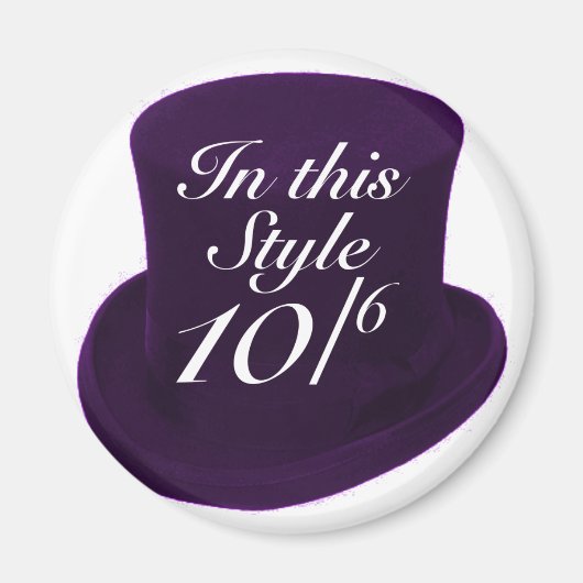 Mad Hatter - Lila Magnet (Vorne)