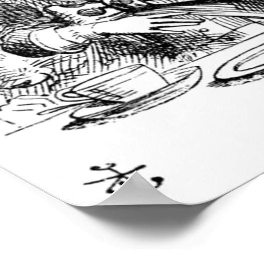 Mad Hatter mit Dormouse Poster (Ecke)