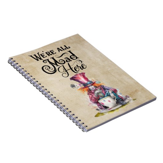 Mad Hatter Notebook wir sind alle tot Notizblock (Rechte Seite)