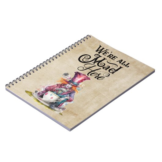 Mad Hatter Notebook wir sind alle tot Notizblock (Linke Seite)