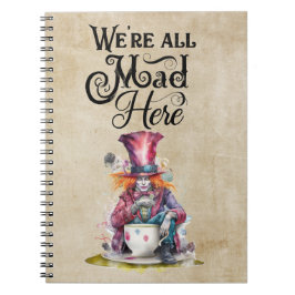 Mad Hatter Notebook wir sind alle tot Notizblock