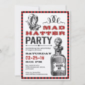 Mad Hatter-Party Einladung (Vorderseite)