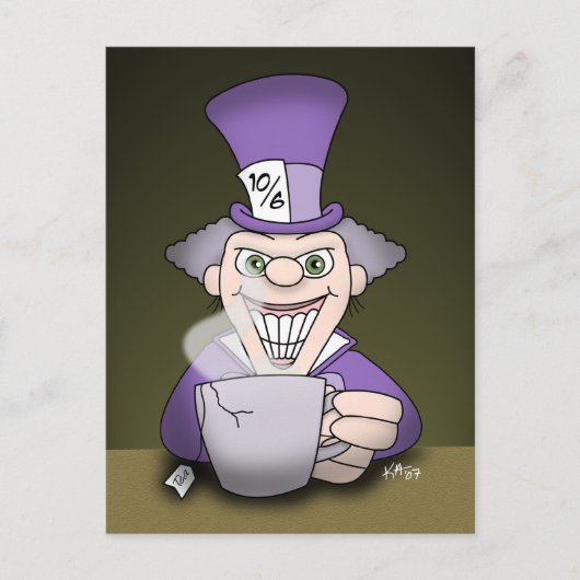 Mad Hatter Postcard Postkarte (Vorderseite)