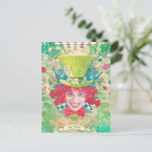 Mad Hatter Postkarte (Stehend Vorderseite)
