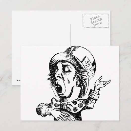 Mad Hatter Postkarte (Vorne/Hinten)