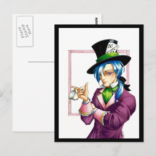 Mad Hatter Postkarte (Vorne/Hinten)