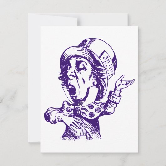 Mad Hatter Prom Bid Einladung (Vorderseite)