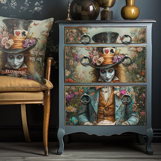 Mad Hatter Red Hair Wir sind alle tot hier Wunderl Kissen