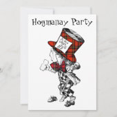 Mad Hatter Scottish Hogmanay Party Einladung Card (Vorderseite)