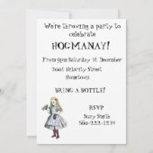 Mad Hatter Scottish Hogmanay Party Einladung Card (Rückseite)