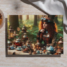 Mad Hatter Steampunk Vintage Viktorianische Lady Seidenpapier